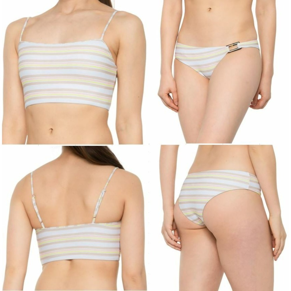 Tavik Women Striped Two Piece Swimsuit XS Opal Rumor Sunny Lime TVK-WTA2012/17